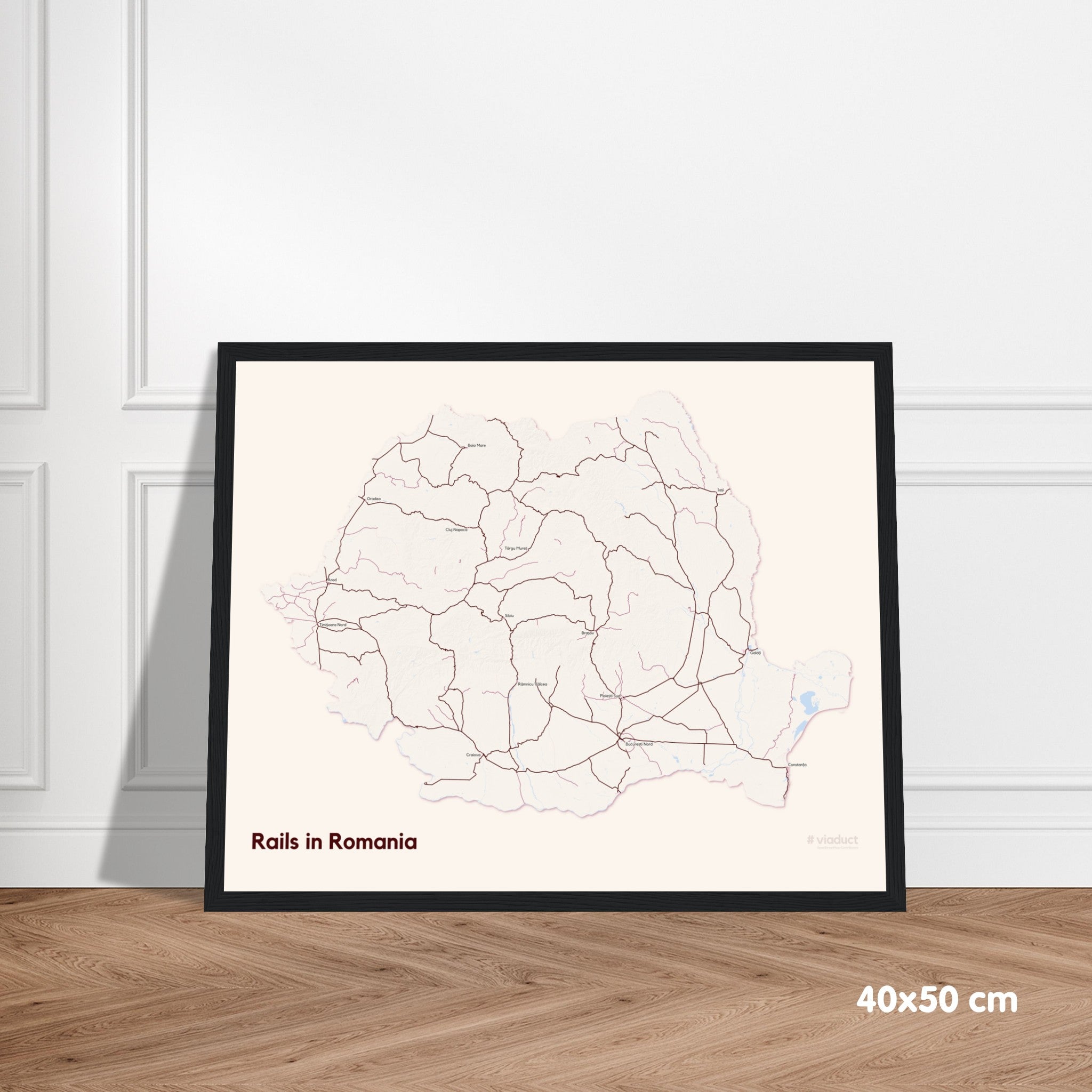Rails in Romania | Rail Map Poster – viaduct shop