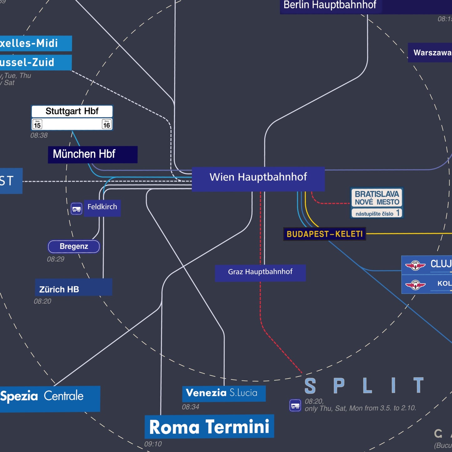 "Night train destinations 2024" by Isaak