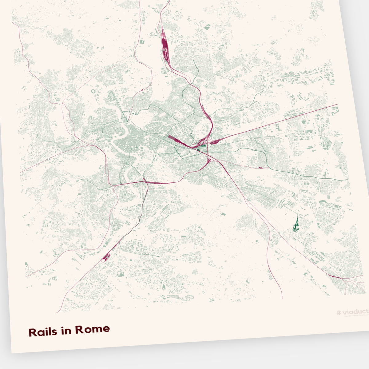 Train In Rome Italy Map Rail Map Of Rome 1908 Lithograph Map Rome Italy Plan Military Camp