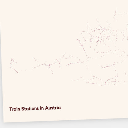 Train Stations in Austria | Dot Map