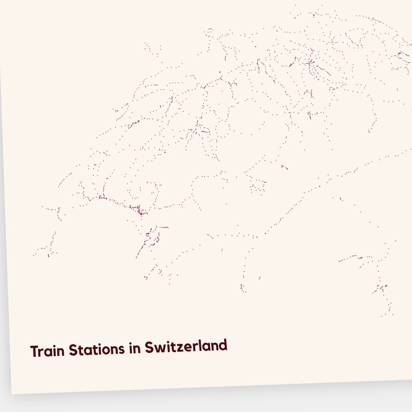 Train Stations in Switzerland | Dot Map