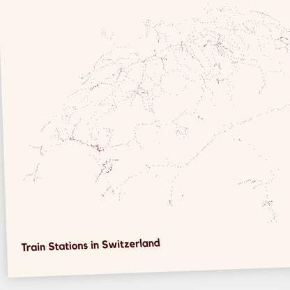 Train Stations in Switzerland | Dot Map