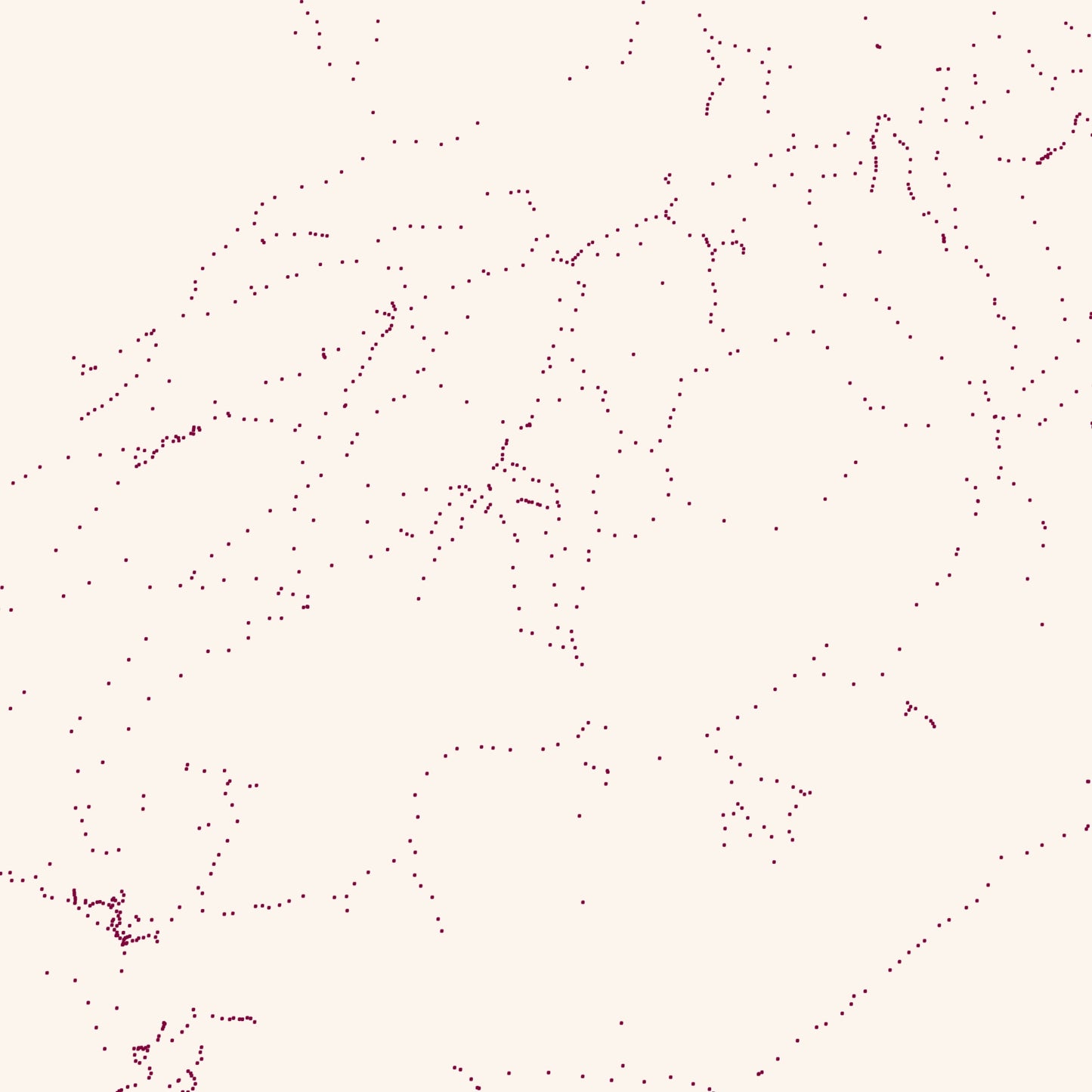 Train Stations in Switzerland | Dot Map