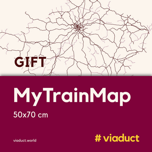 viaduct Gift | MyTrainMap 50x70 cm