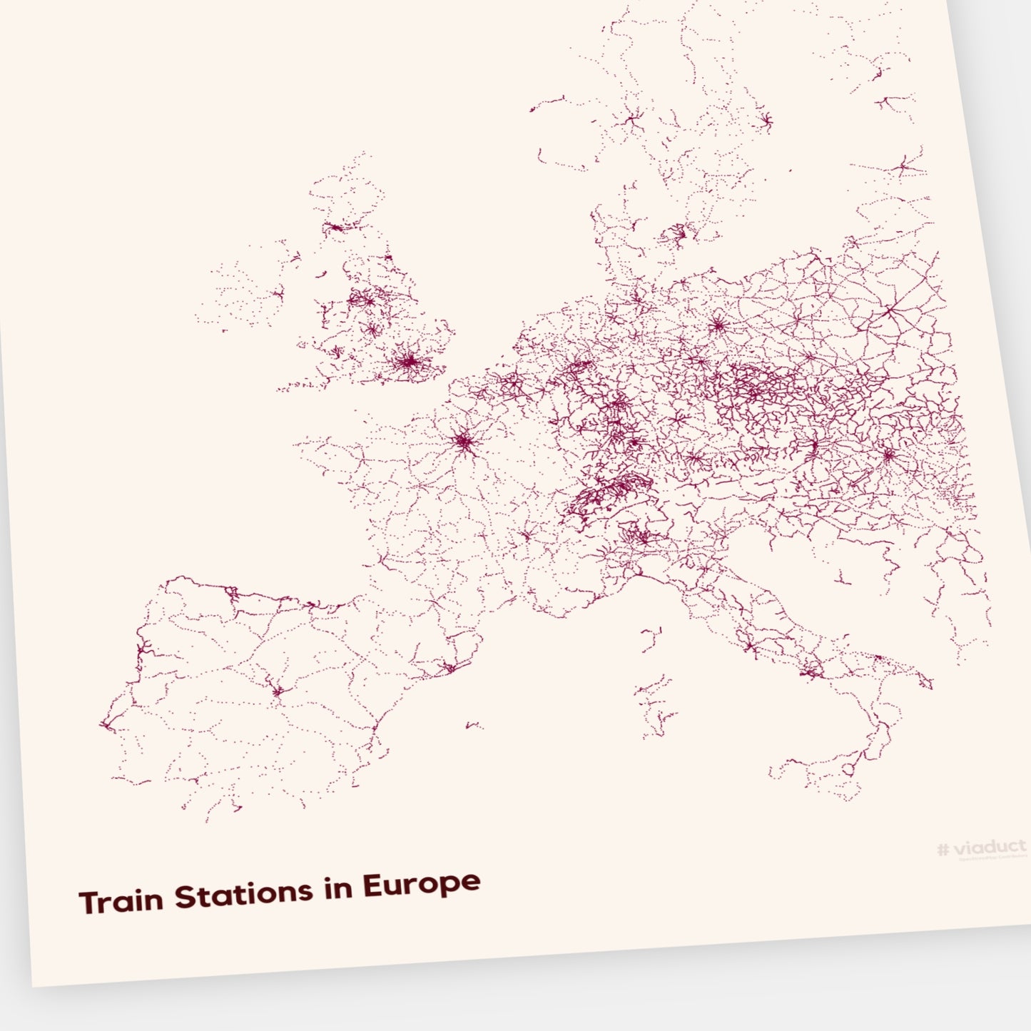 Train Stations in Europe | Dot Map