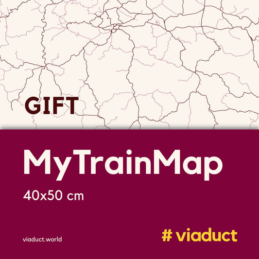 viaduct Gift | MyTrainMap 40x50 cm